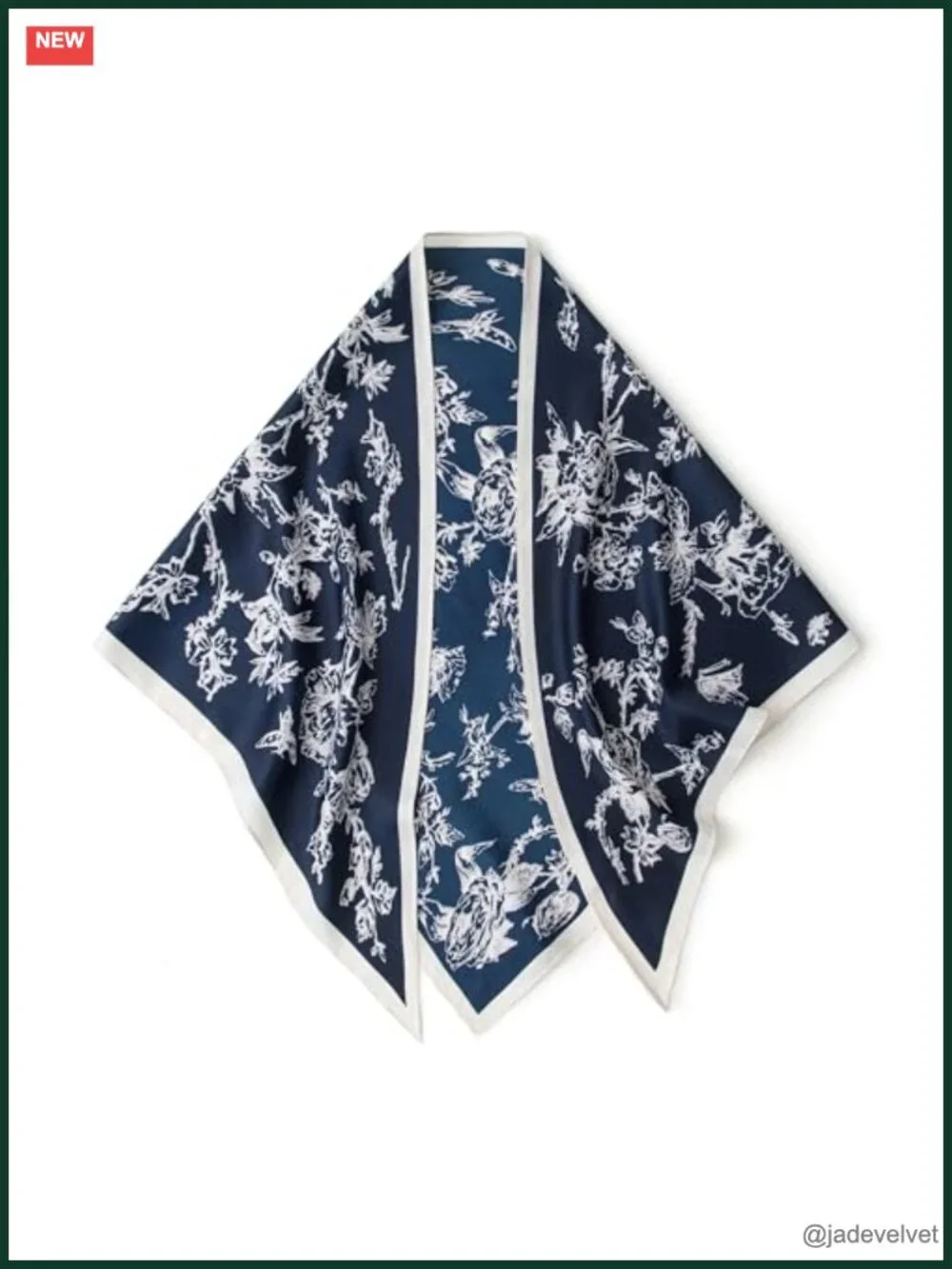 Lightweight Silk-Feel Triangle Scarf Head Neck Hair Bandana Evening Wrap